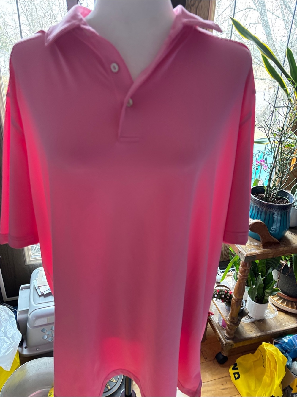 Peter Millar Pink Short-Sleeve Polo